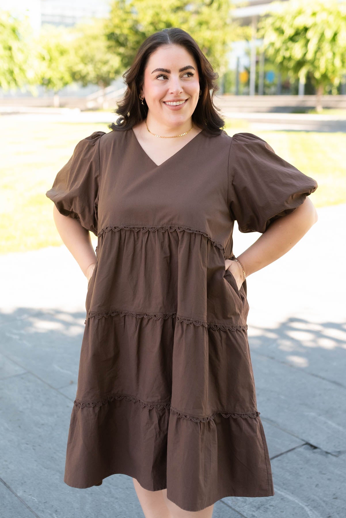 Braylin Brown Tiered Dress