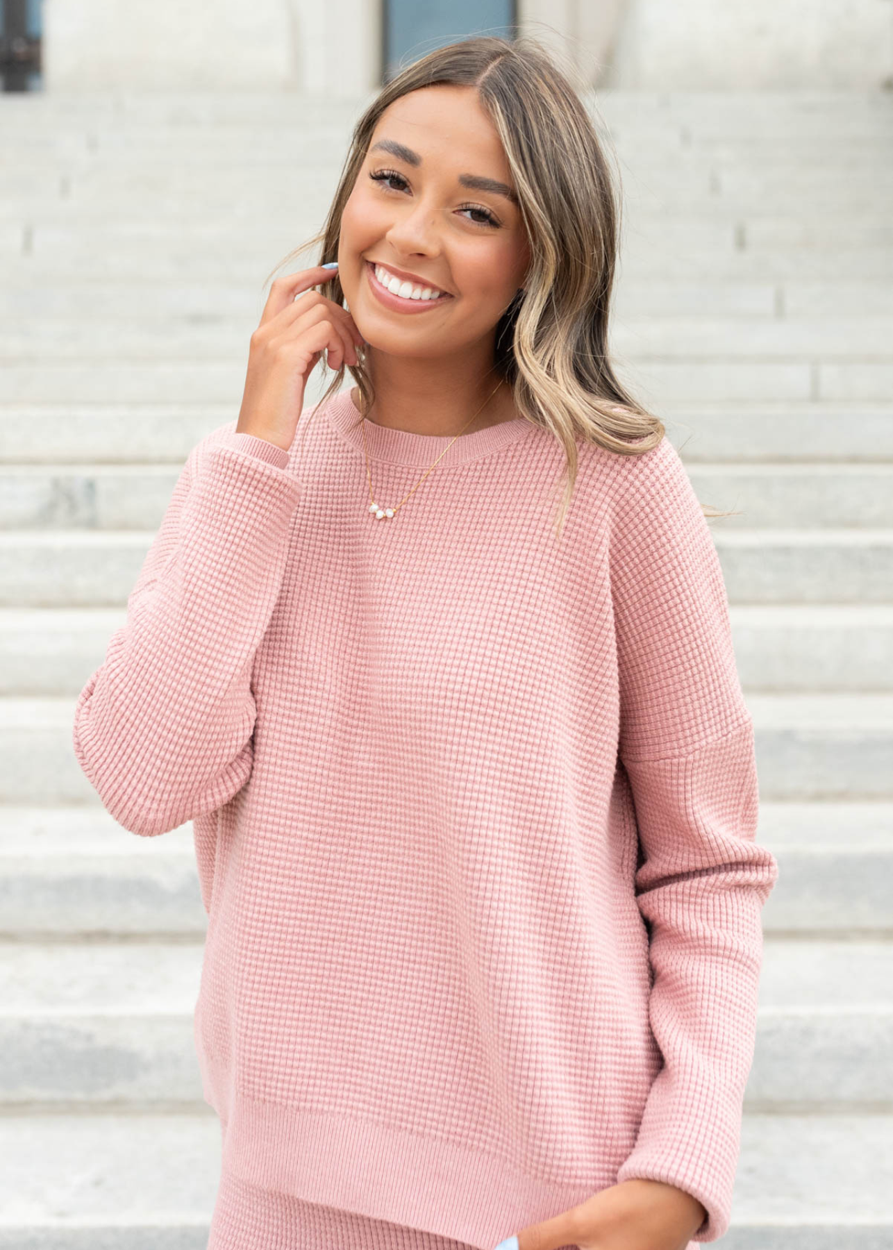 Brenna Blush Pink Sweater