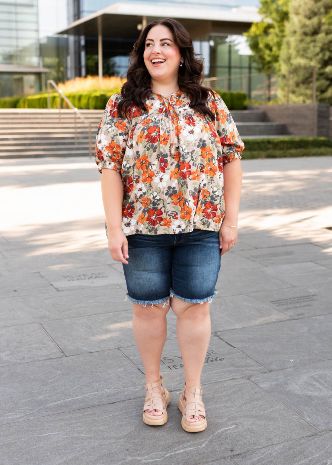 Briar Taupe Floral Top