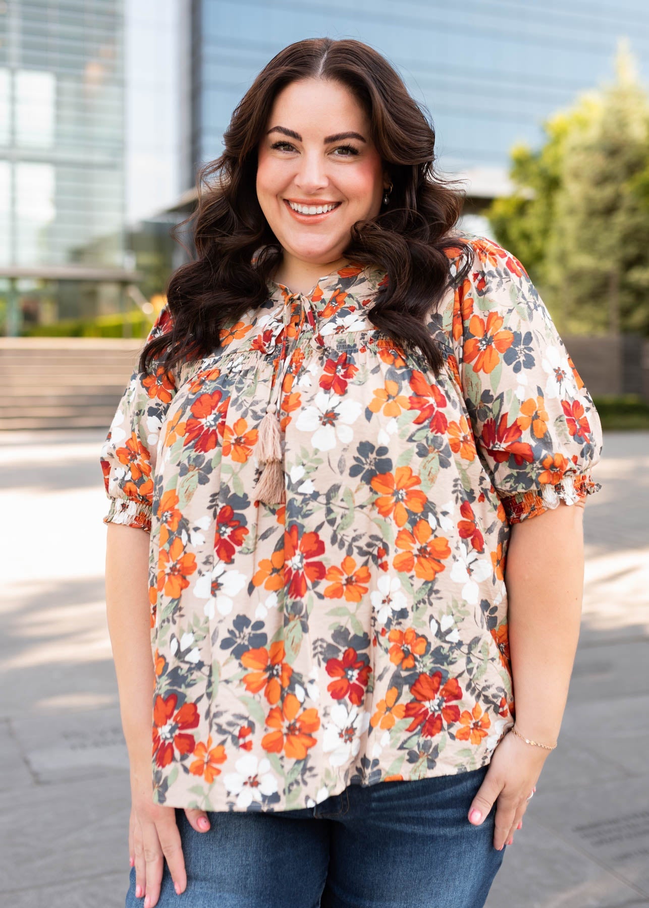 Briar Taupe Floral Top