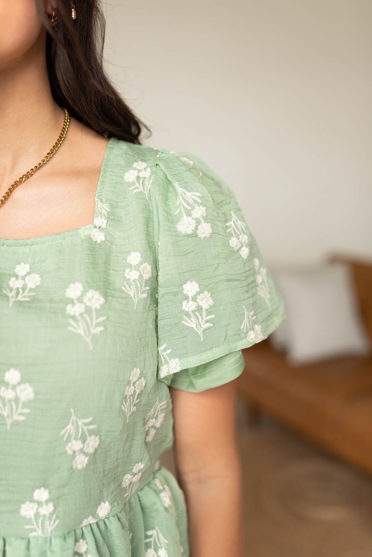 Brie Sage Floral Blouse