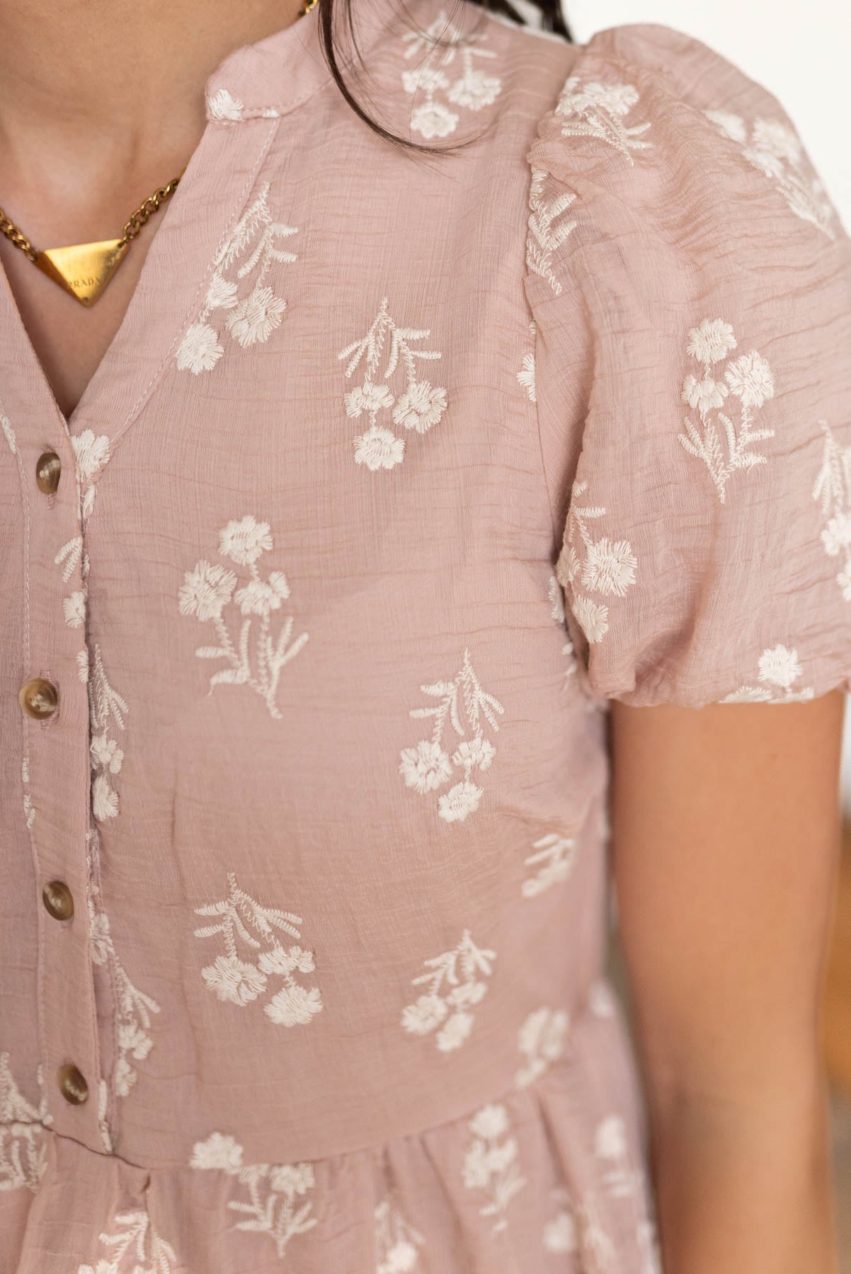 Britta Dusty Pink Floral Dress