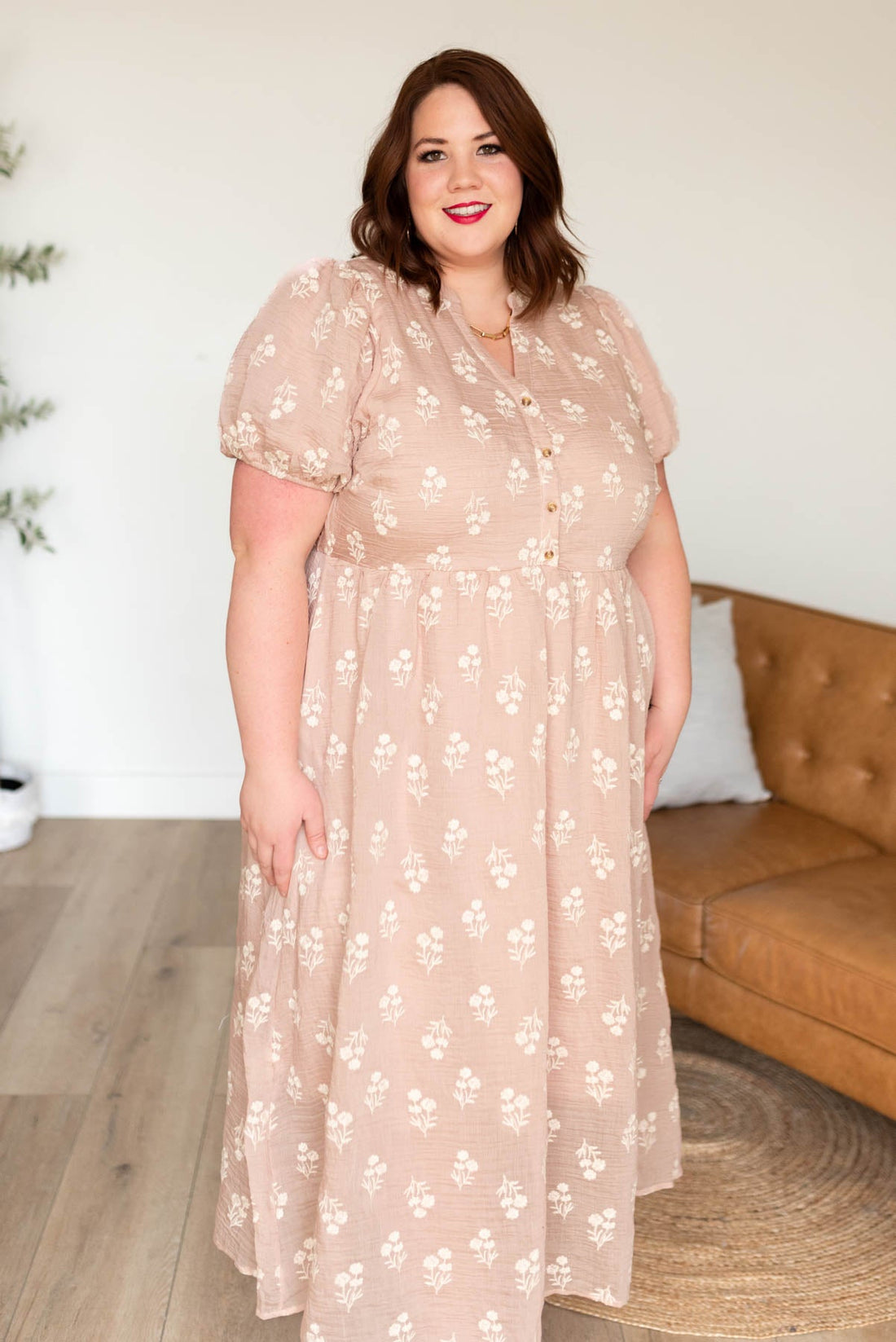 Britta Dusty Pink Floral Dress