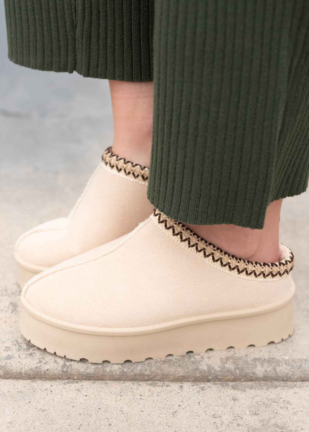 Brixley Beige Suede Clog