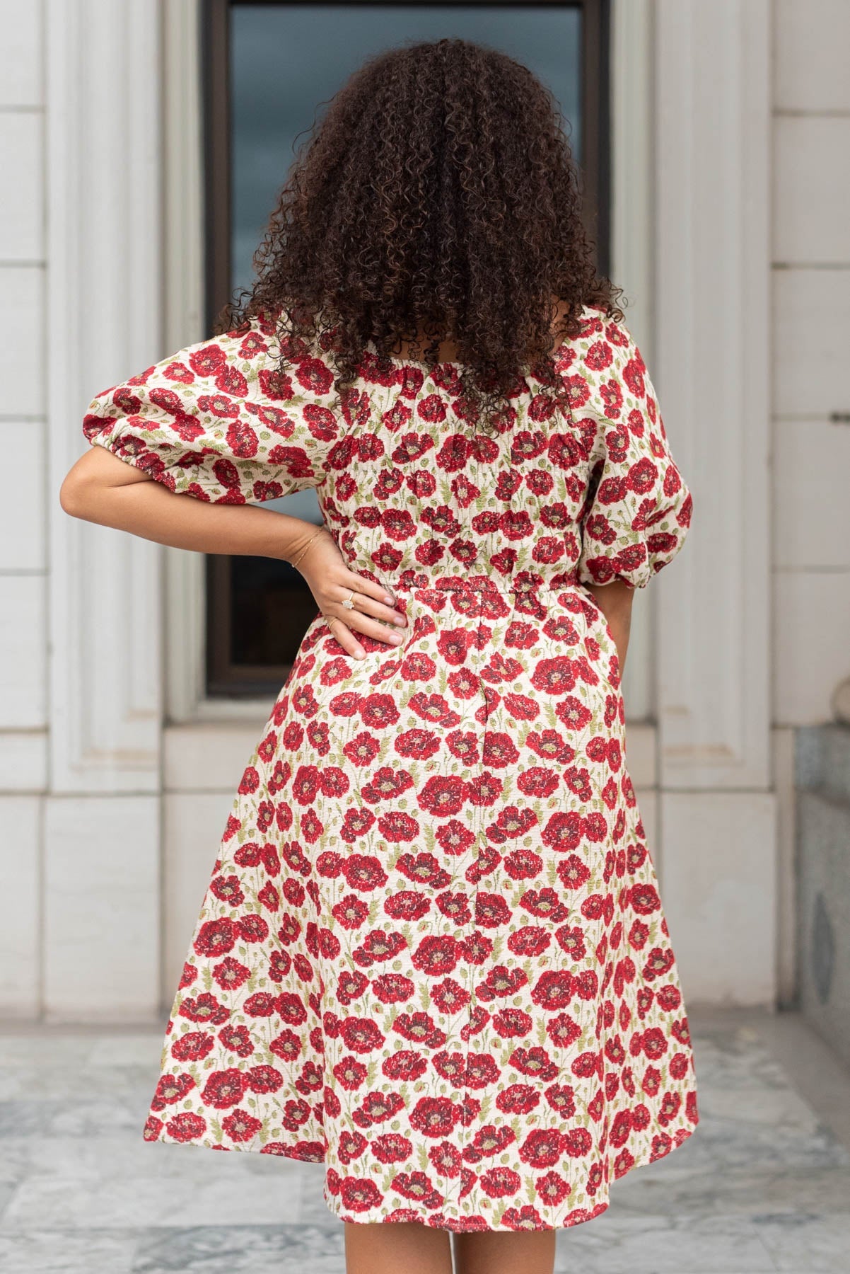 Brylee Red Floral Dress