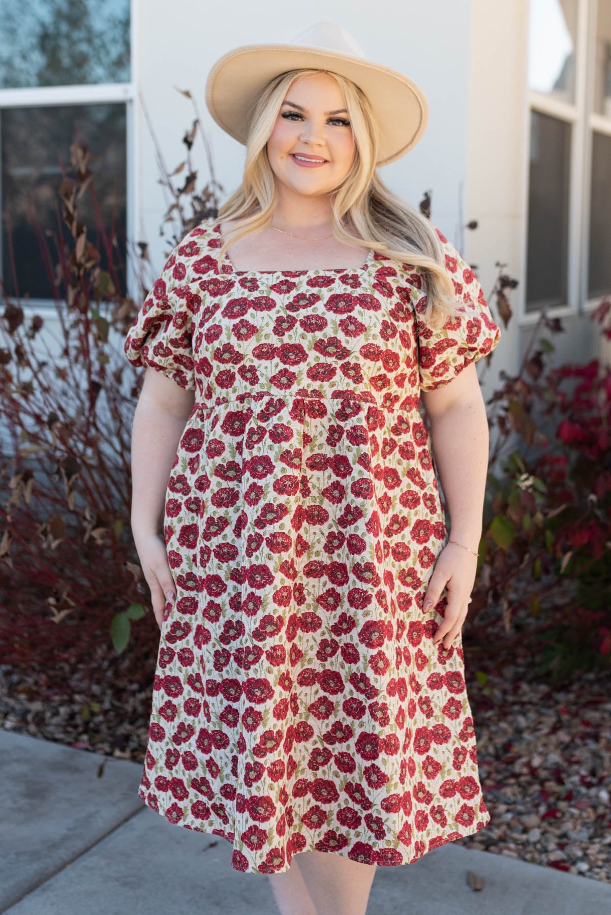 Brylee Red Floral Dress