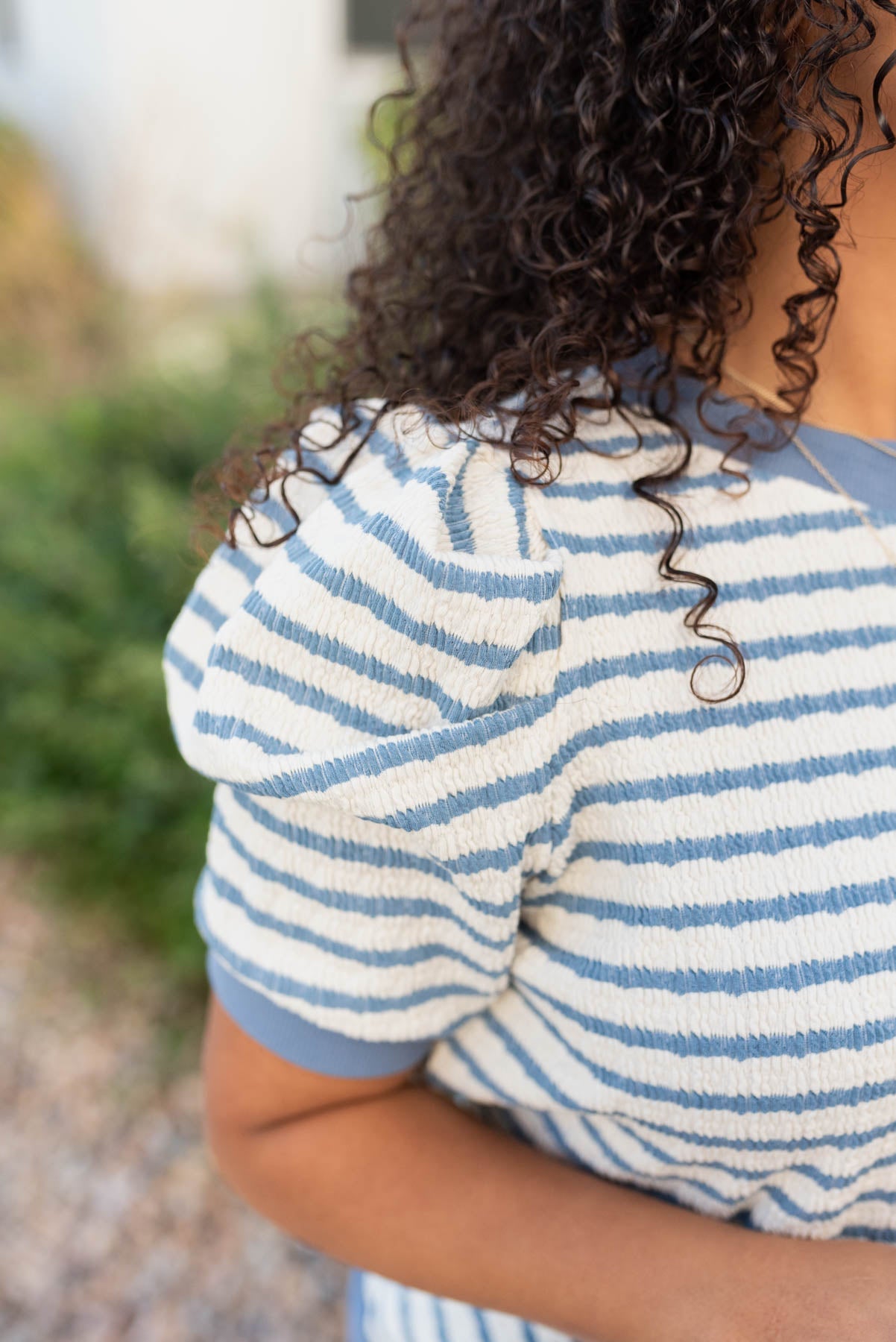 Cadence Blue Stripe Top