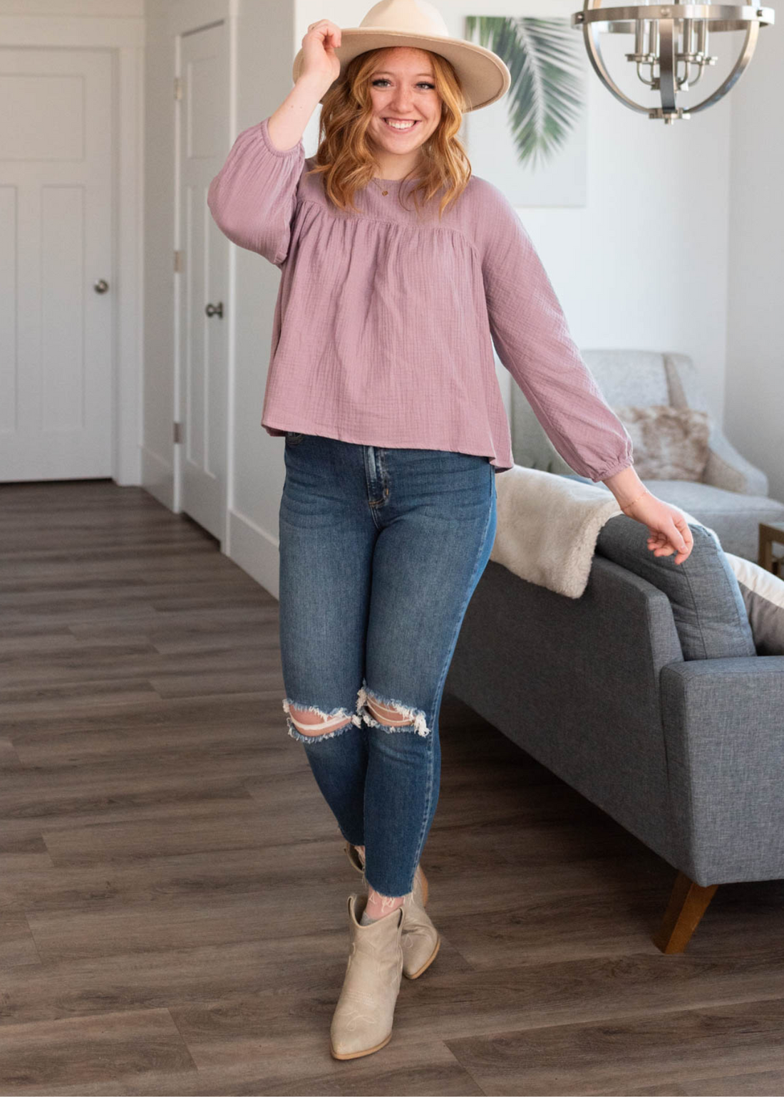 Cammie Mauve Blouse
