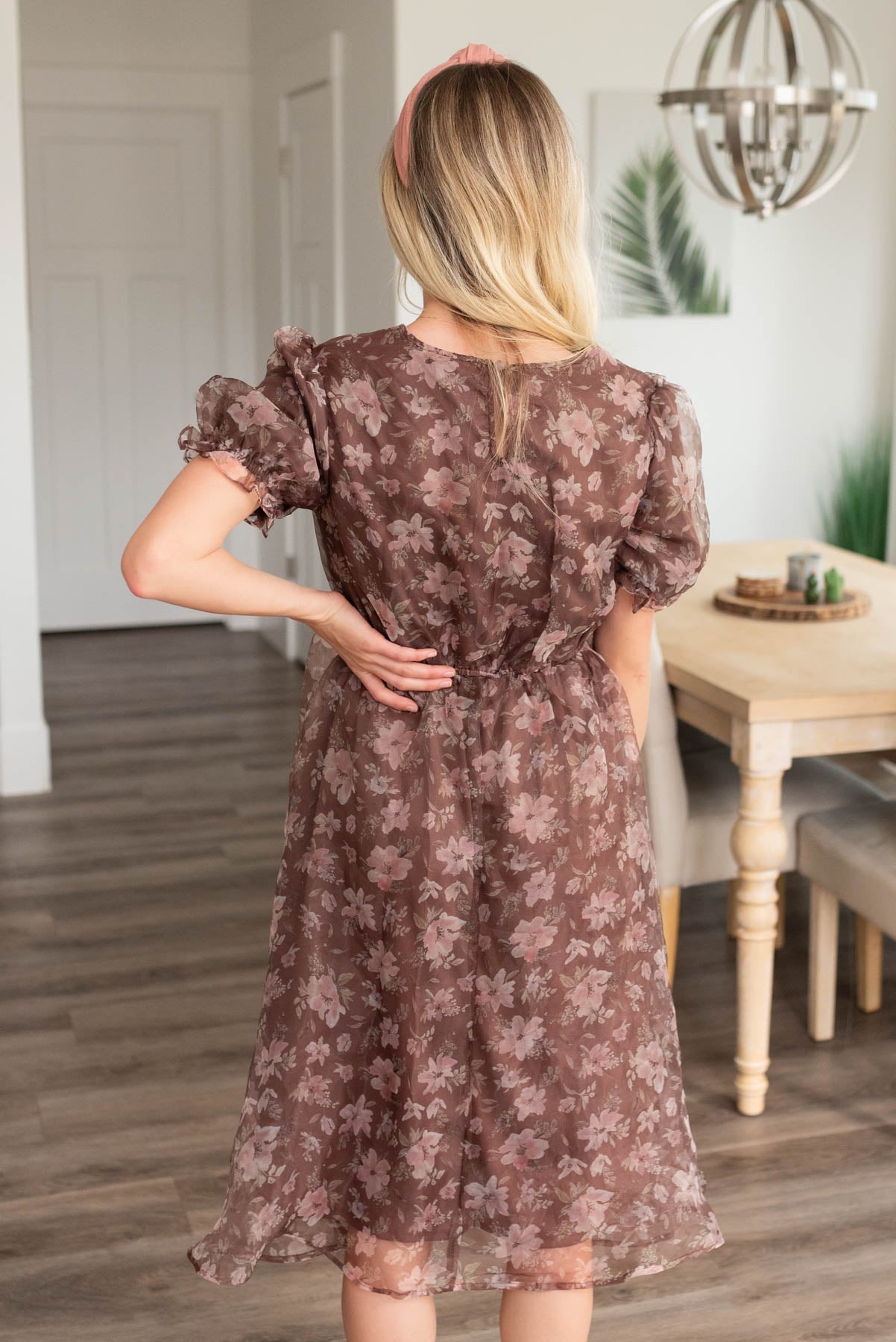 Carrie Brown Floral Organza Dress
