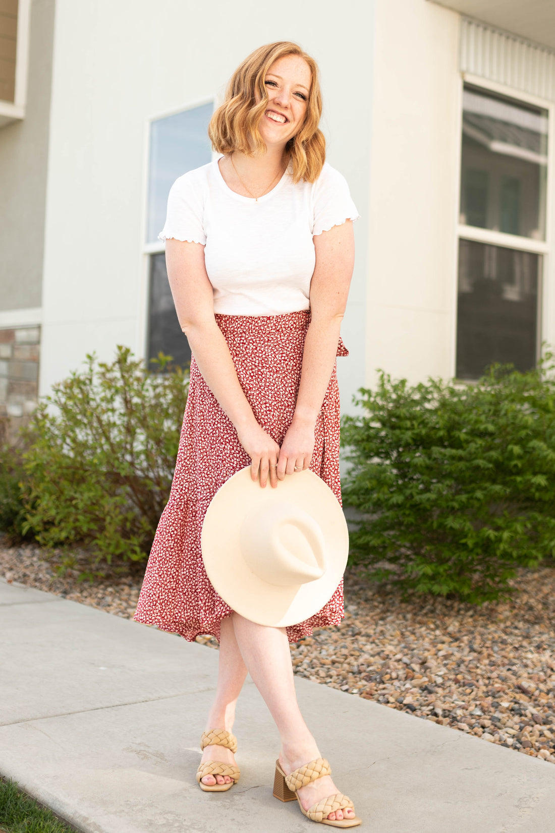 Catalina Red Wrap Skirt