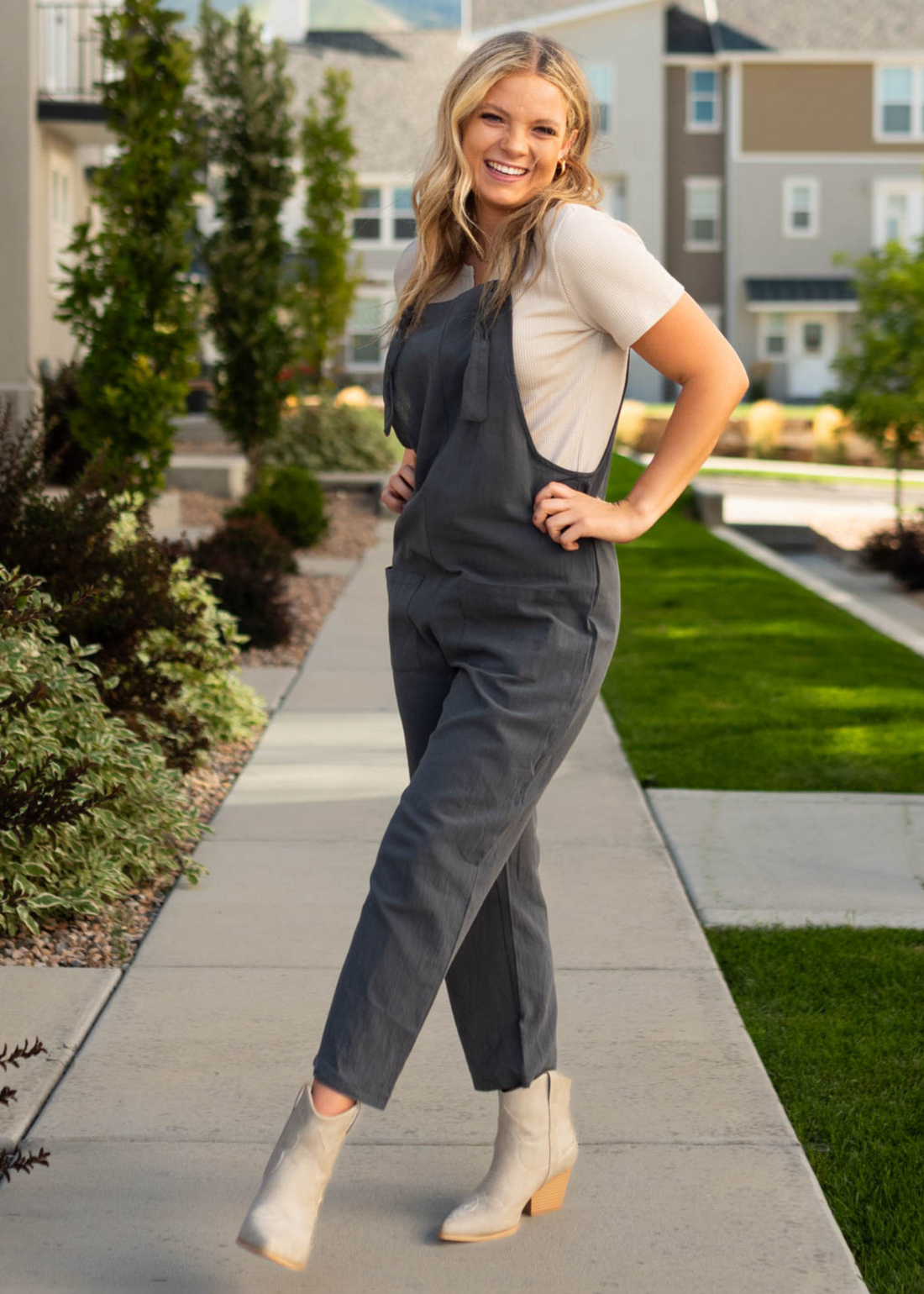 Cecile Charcoal Jumpsuit