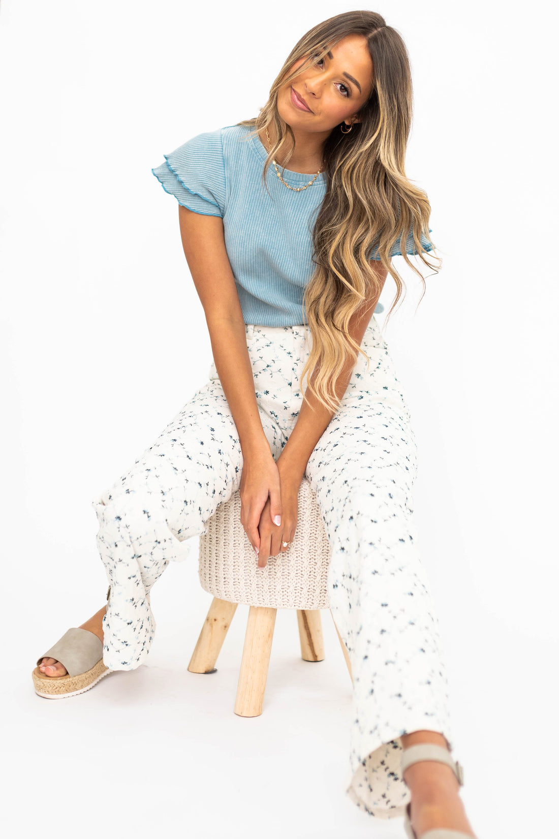 Celeste Ivory Floral Pants