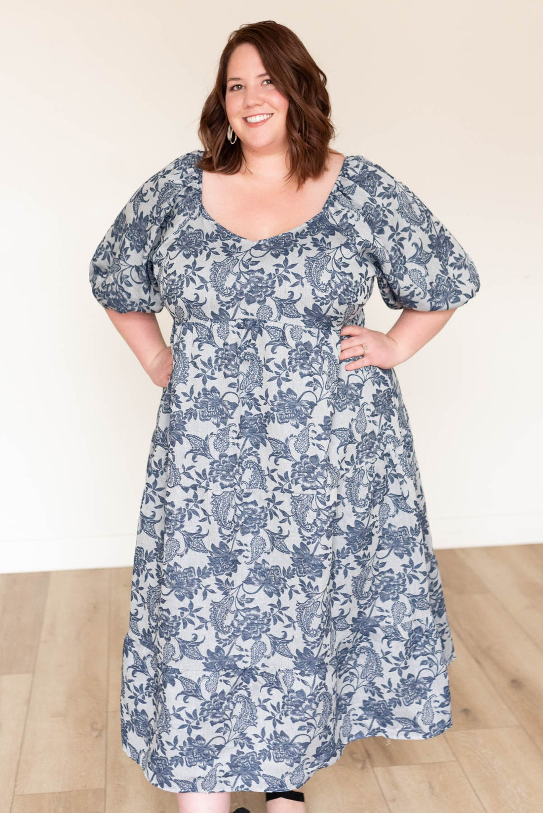 Charity Navy Floral Dress