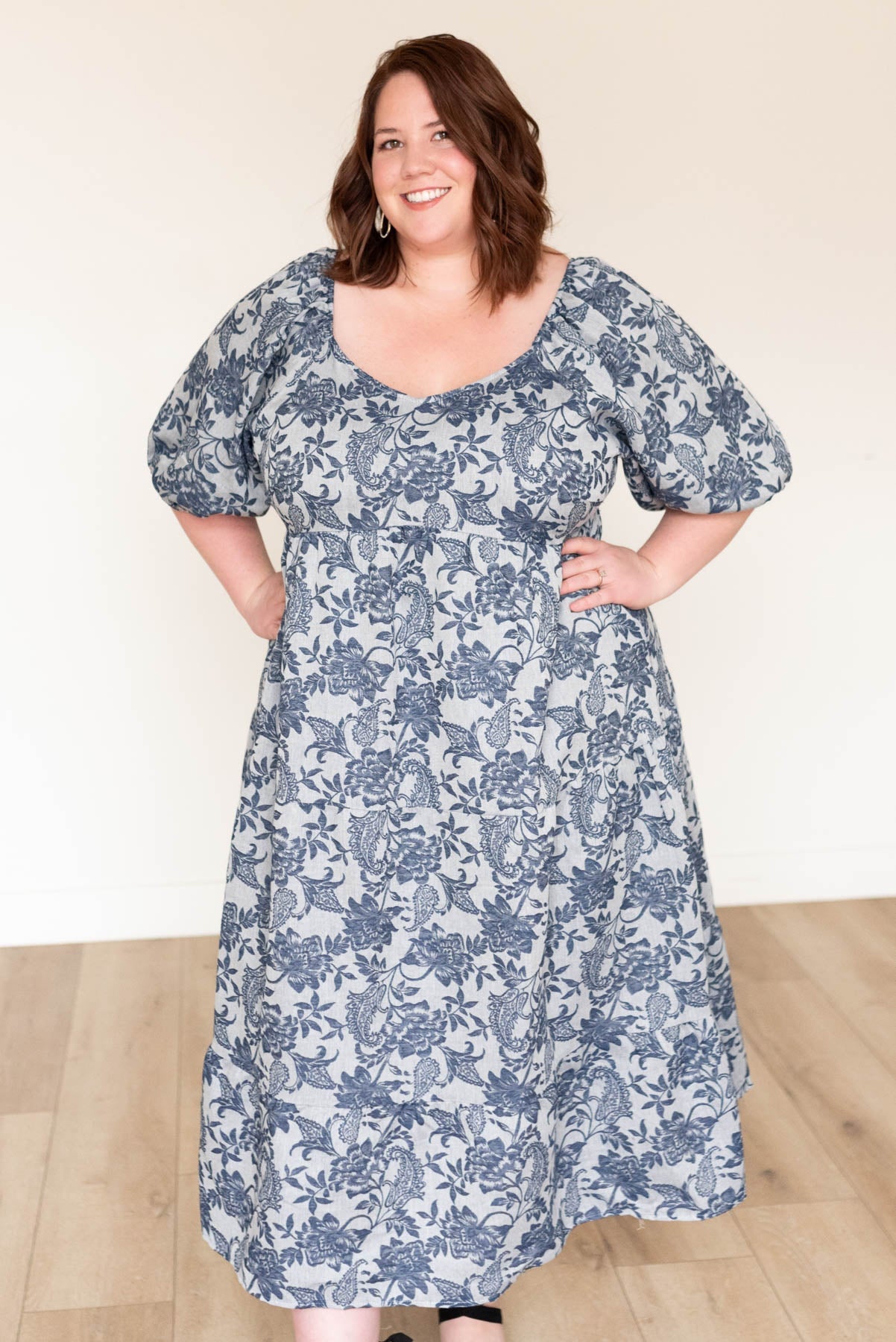 Charity Navy Floral Dress