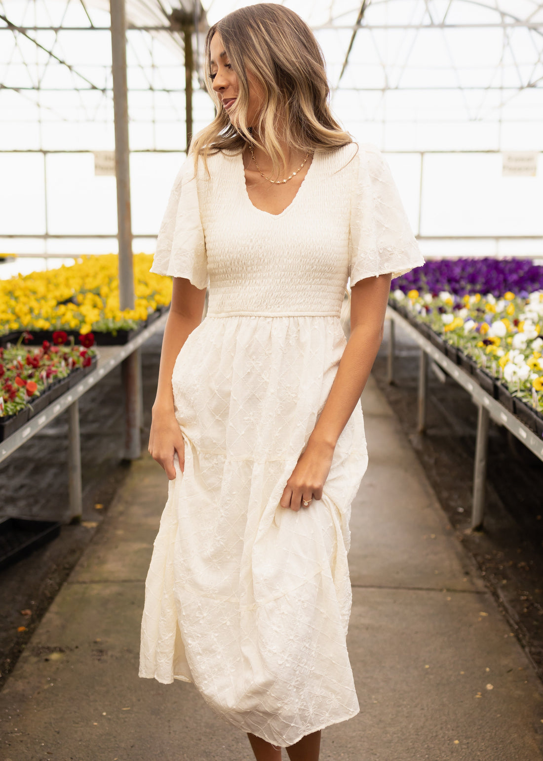 Charmaine Cream Dress