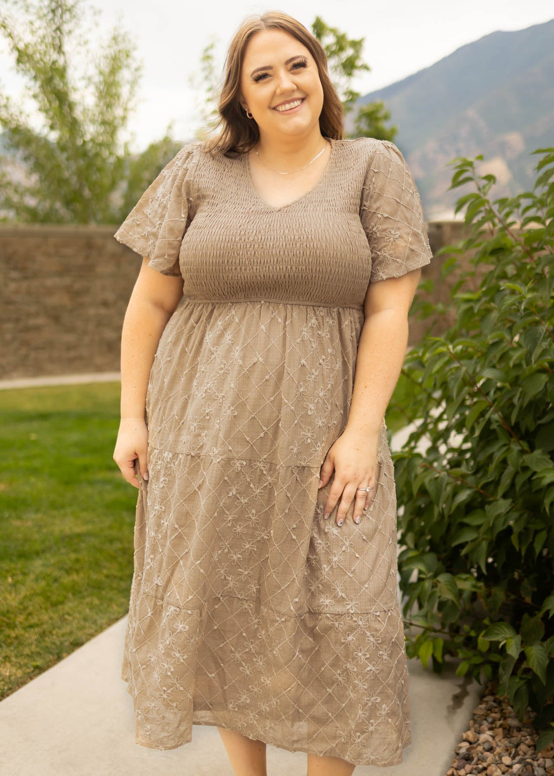 Charmaine Taupe Dress