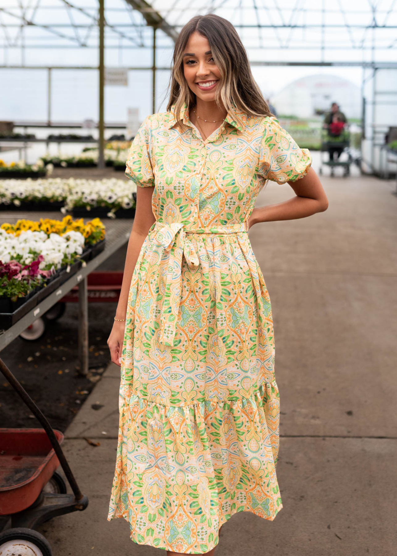 Cherilyn Green Floral Dress
