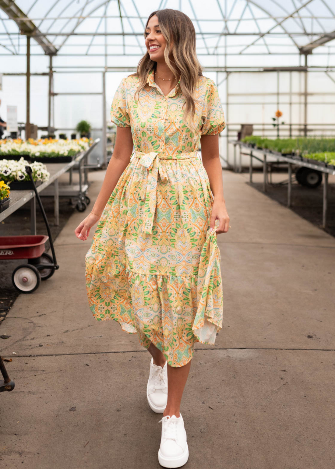 Cherilyn Green Floral Dress
