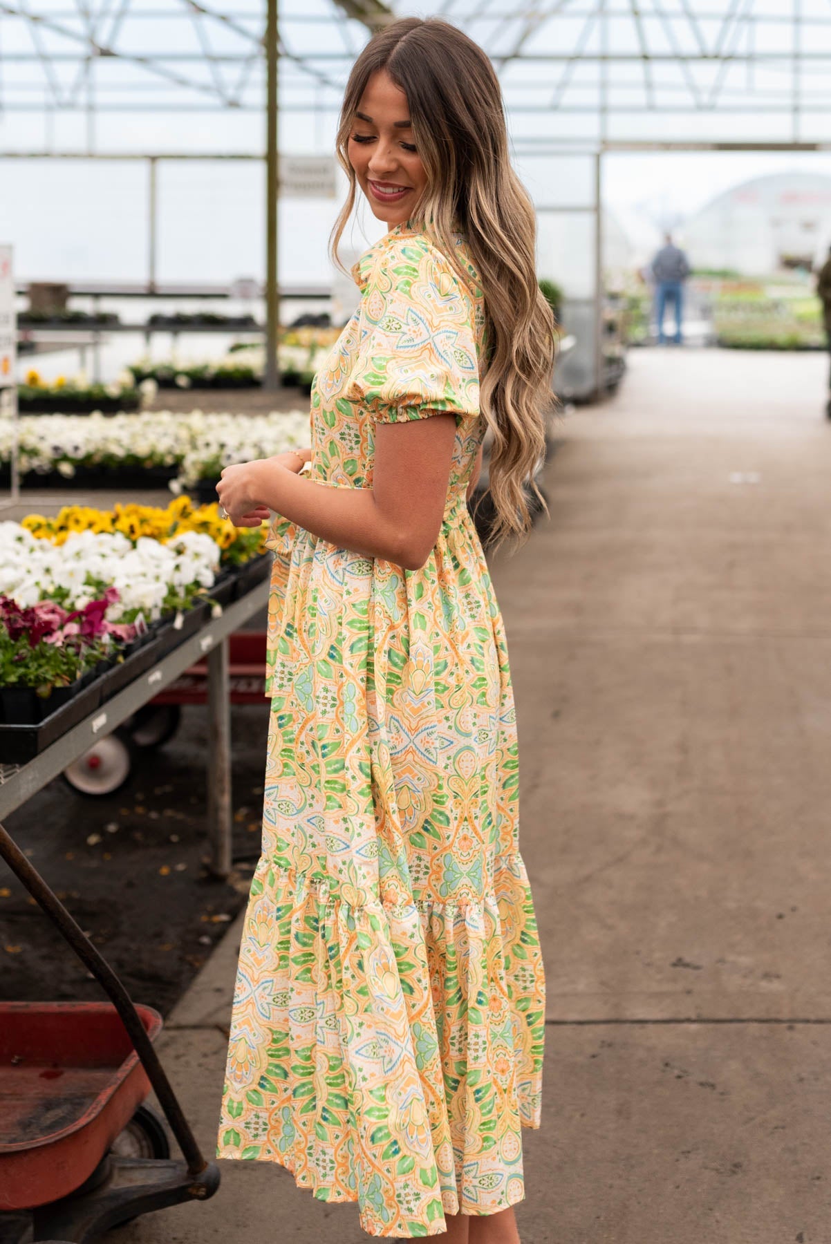 Cherilyn Green Floral Dress