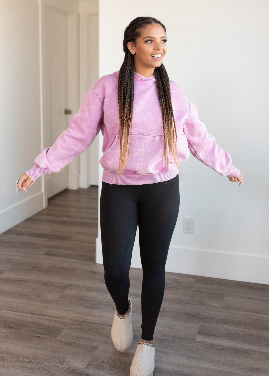 Cherlyn Lilac Fleece Hoodie