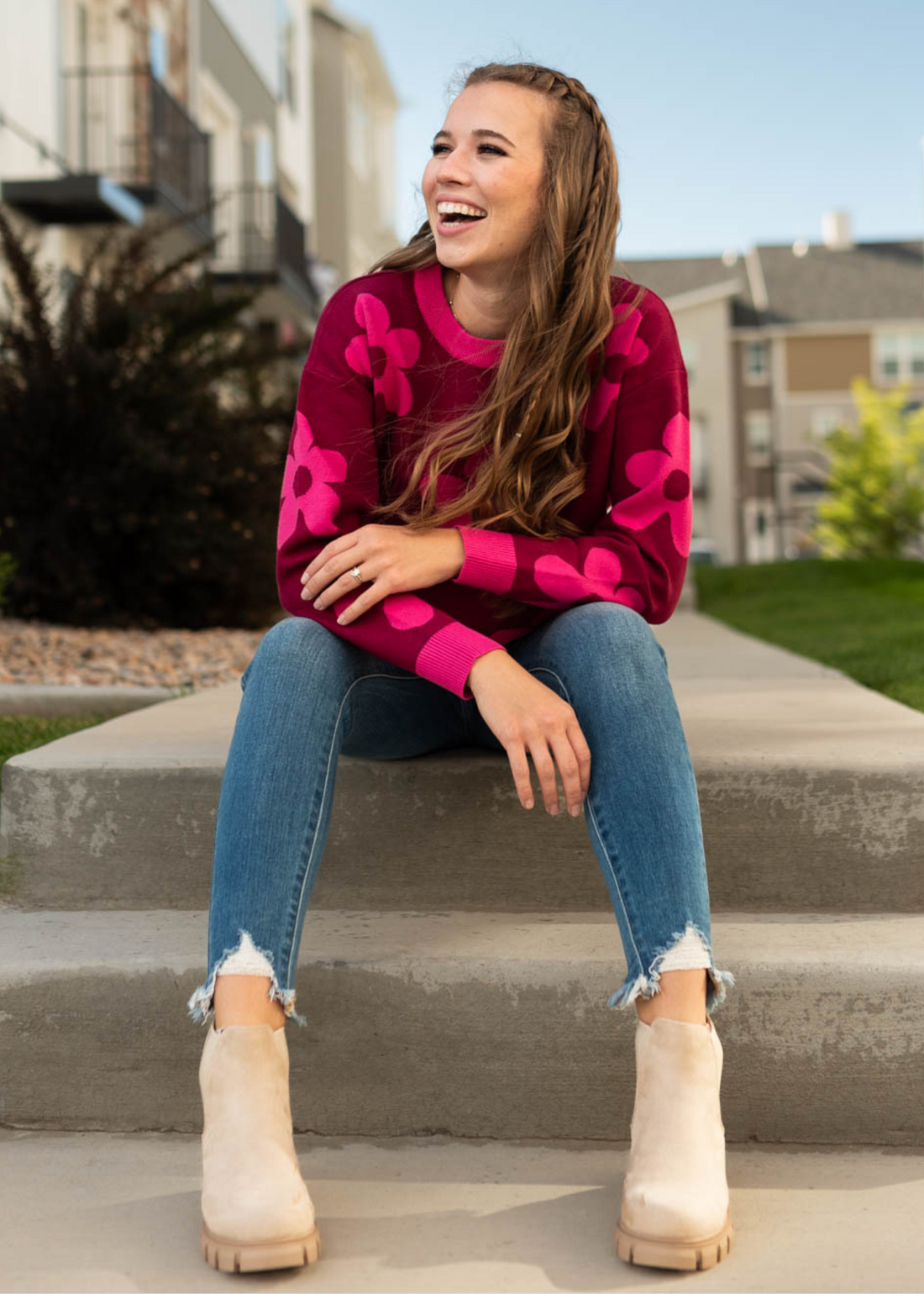 Chloe Raspberry Sweater
