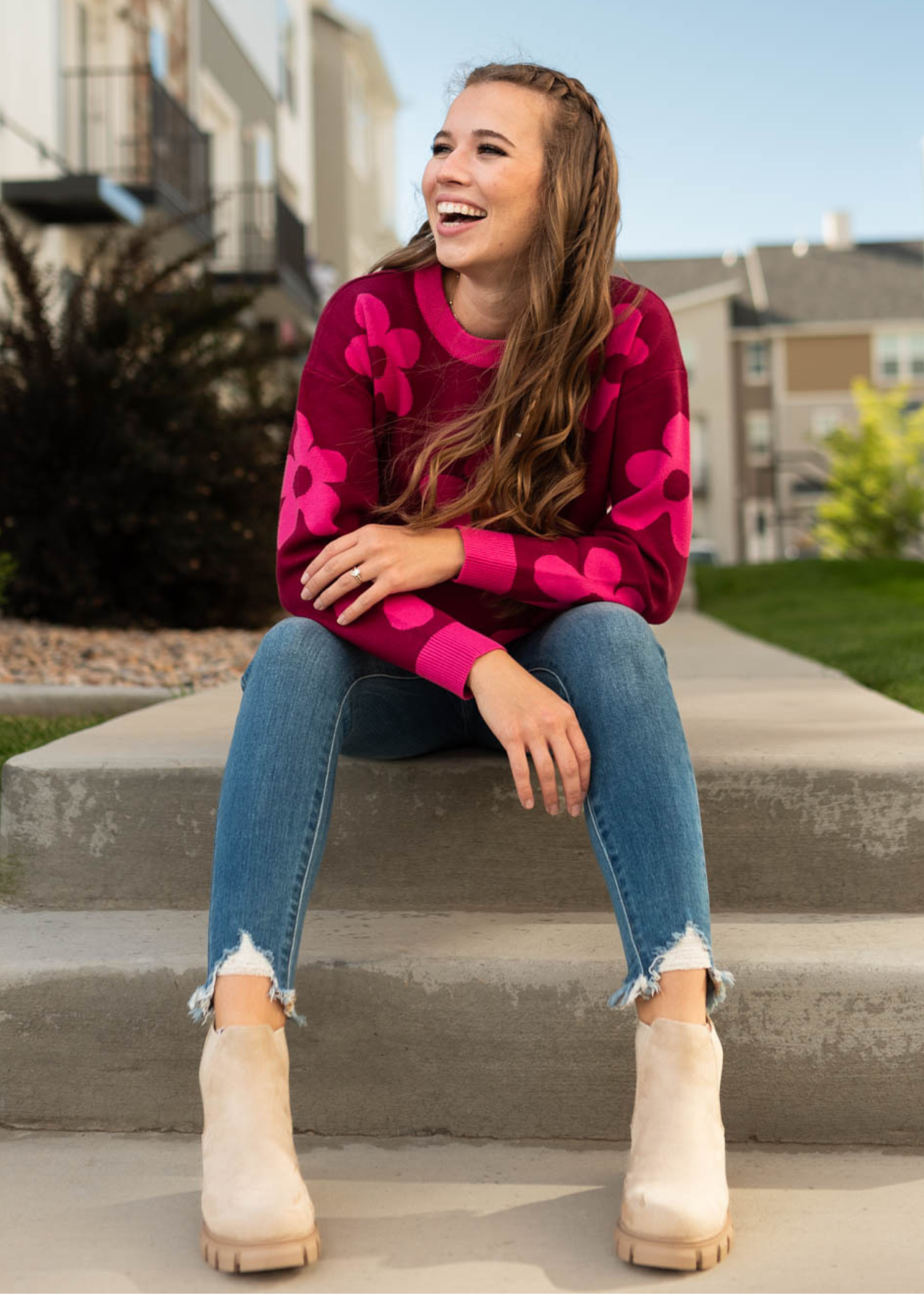Chloe Raspberry Sweater