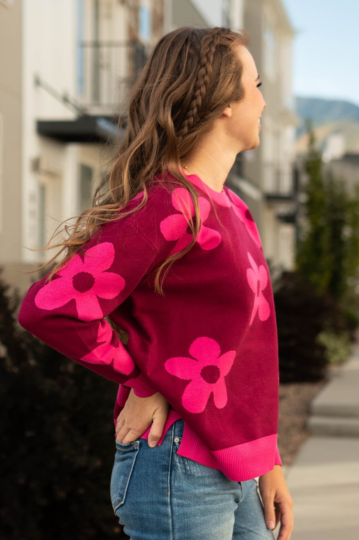Chloe Raspberry Sweater