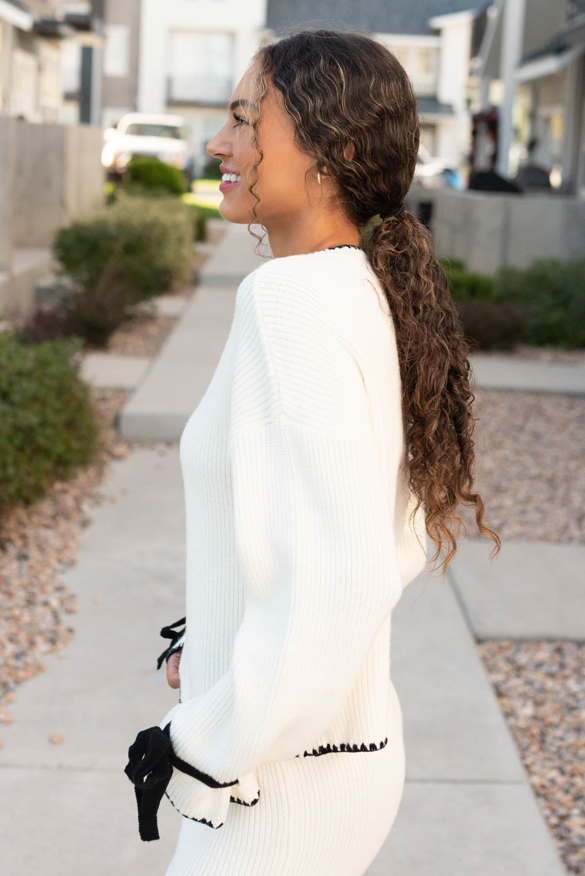 Christine Cream Knit Sweater