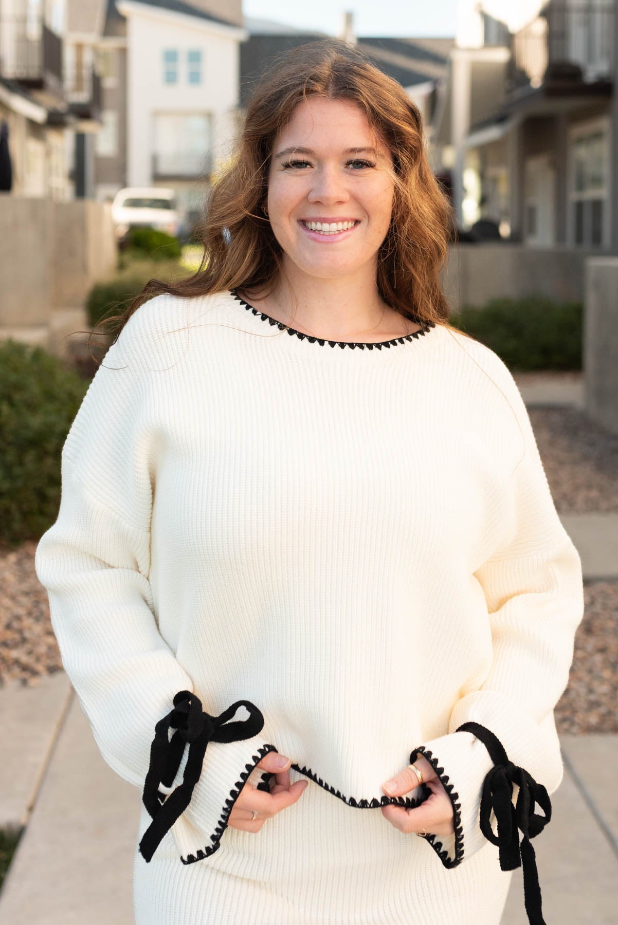 Christine Cream Knit Sweater