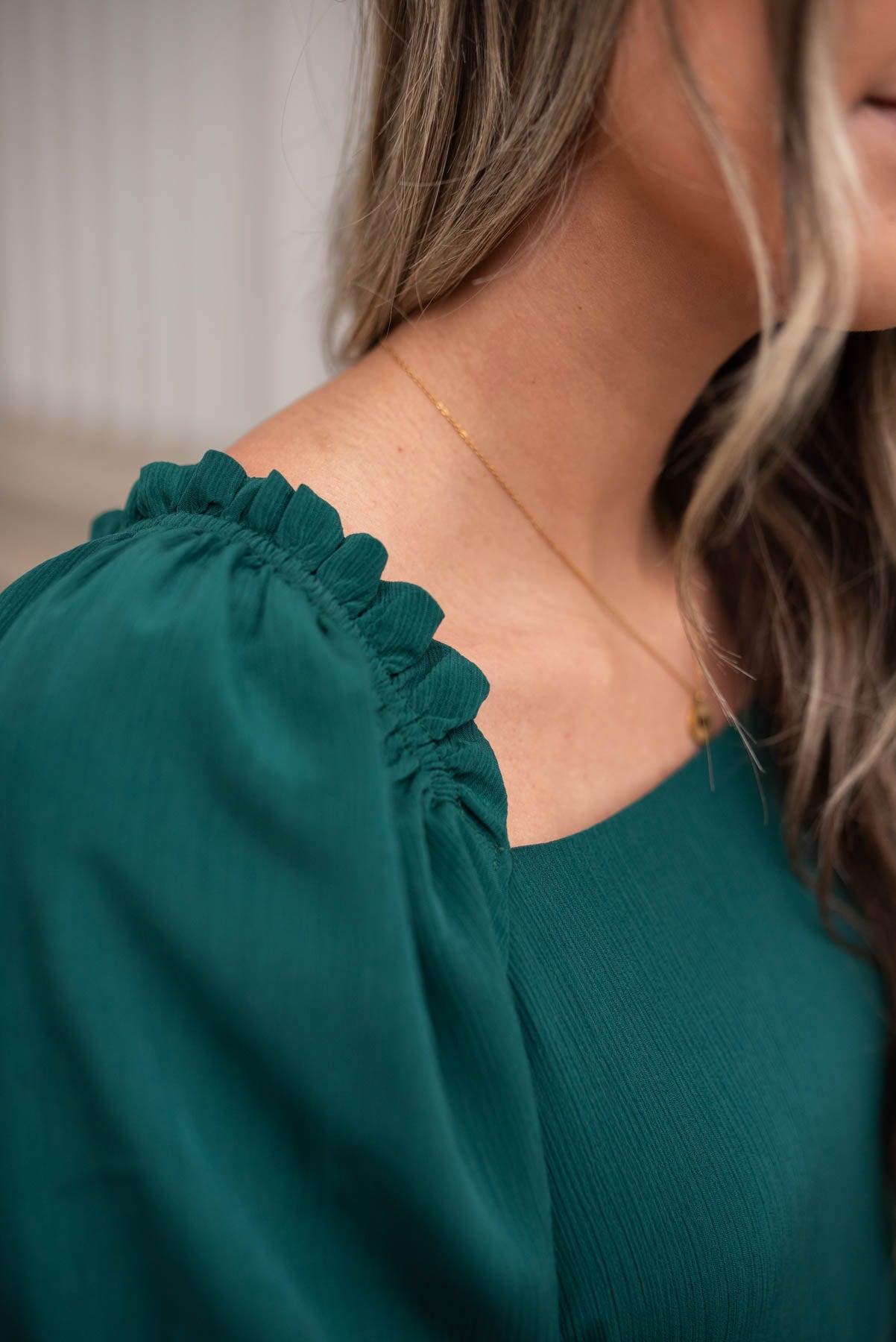 Clara Green Ruffle Tiered dress