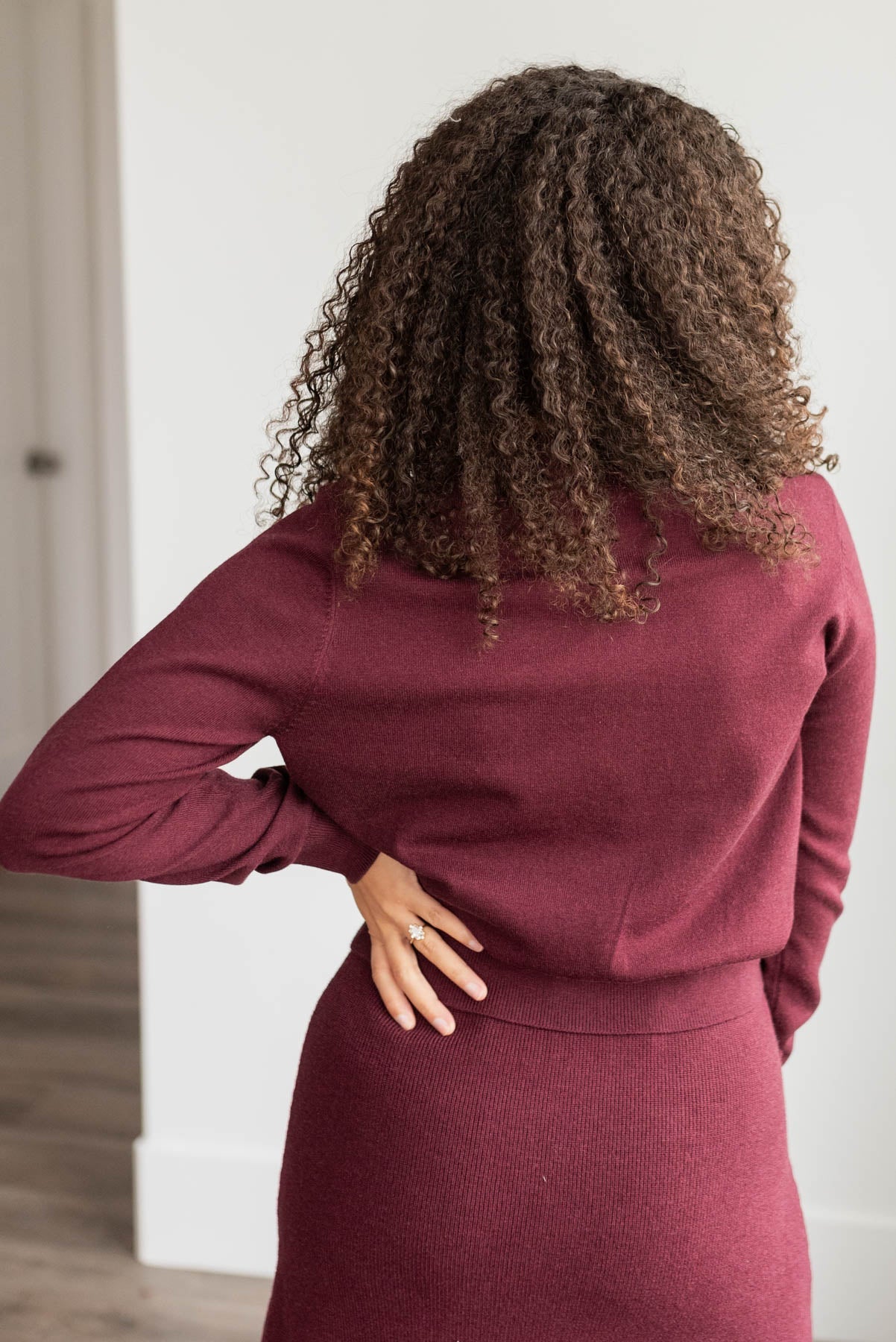 Clarissa Burgundy Knit Sweater