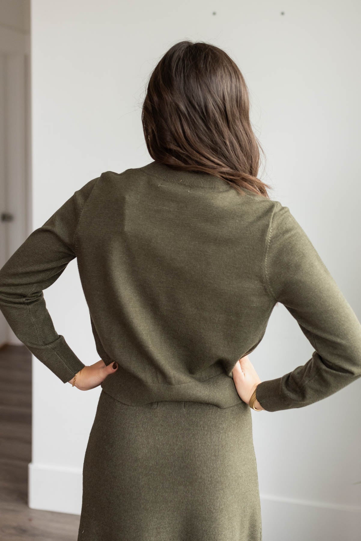 Clarissa Dark Olive Knit Sweater