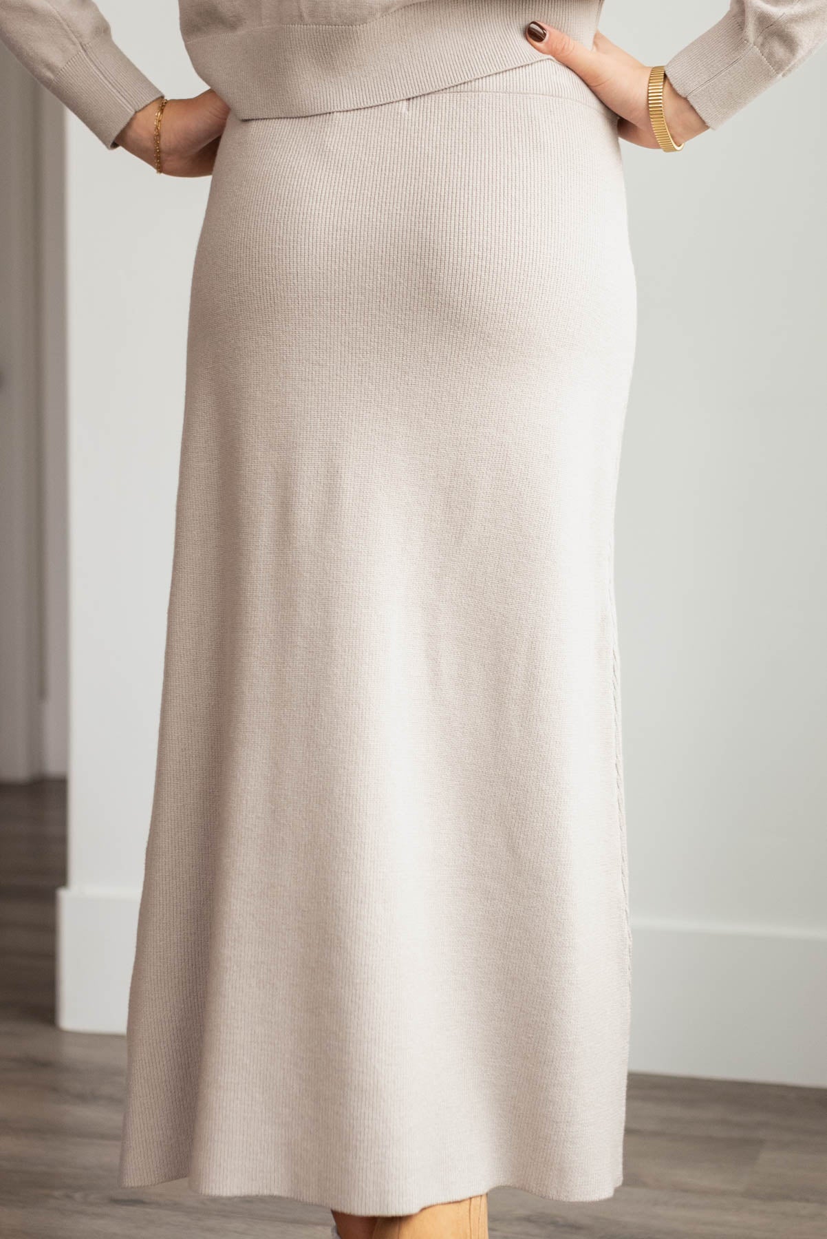 Clarissa Oatmeal Knit Skirt
