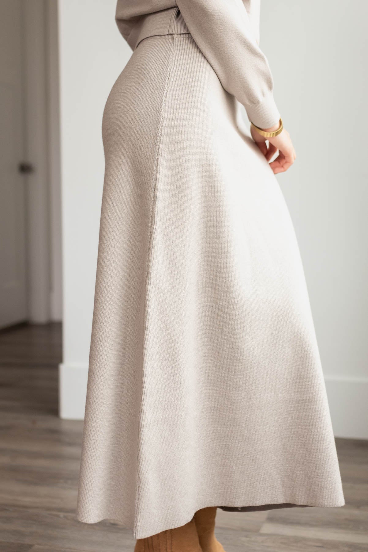 Clarissa Oatmeal Knit Skirt