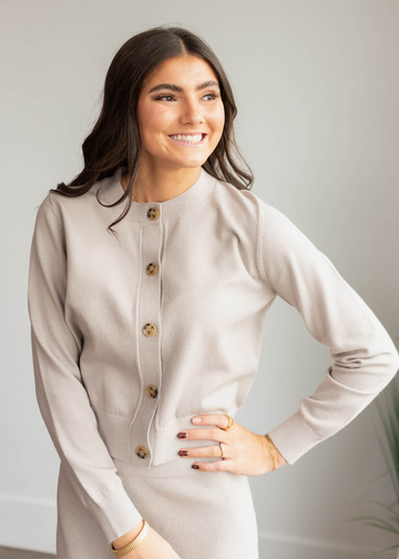 Clarissa Oatmeal Knit Sweater