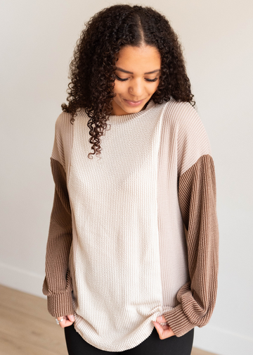 Colette Chestnut Colorblock Pullover