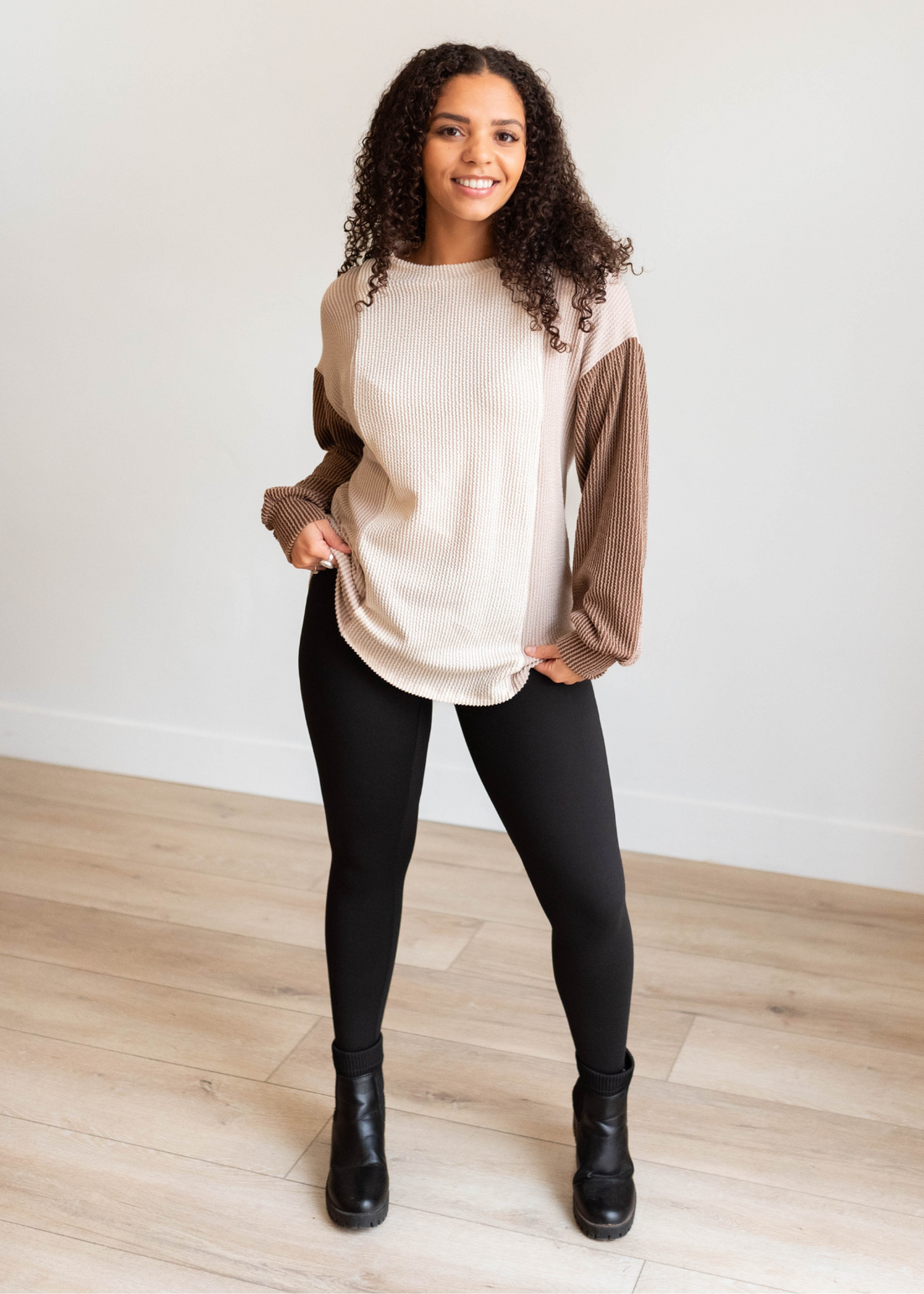 Colette Chestnut Colorblock Pullover