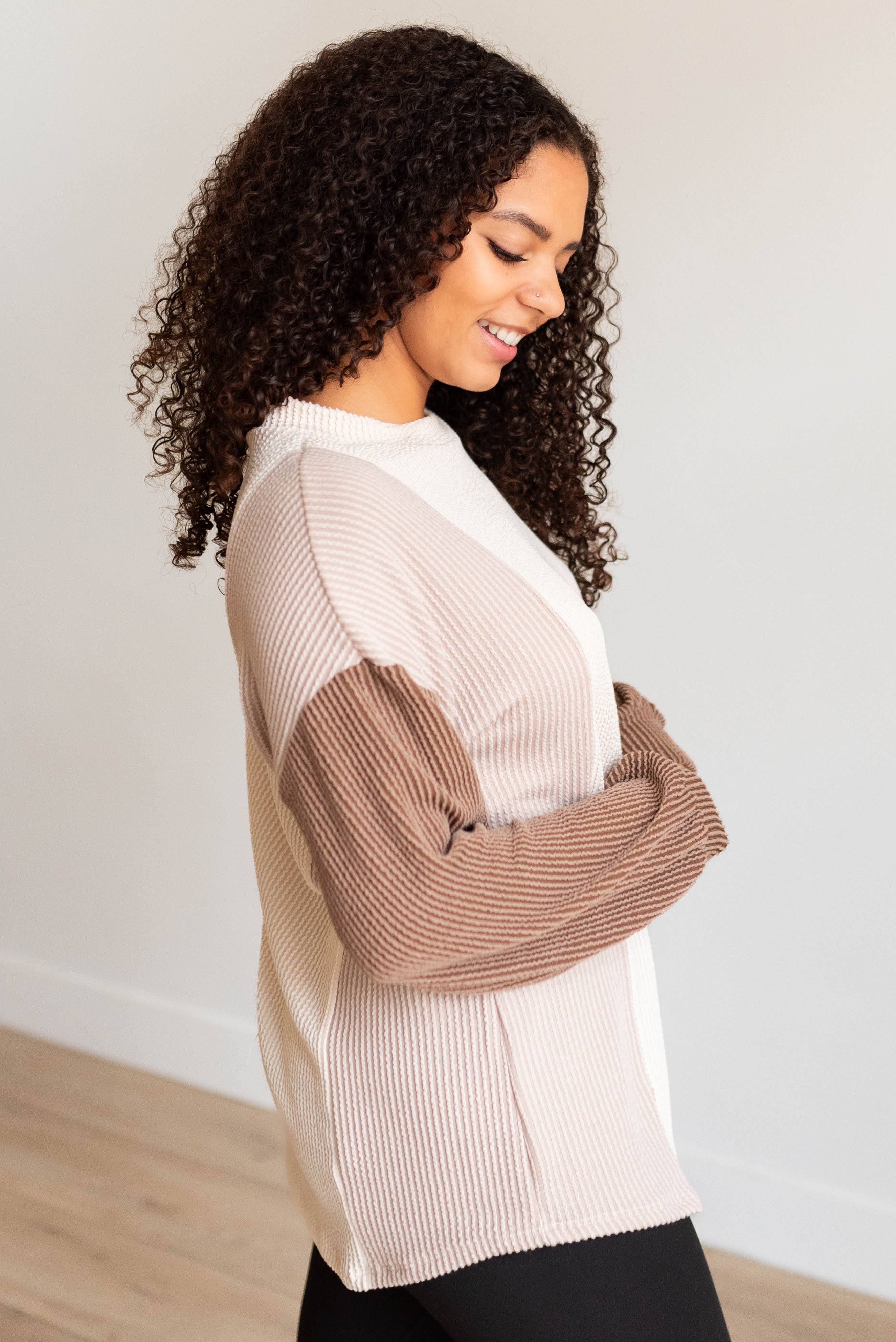 Colette Chestnut Colorblock Pullover