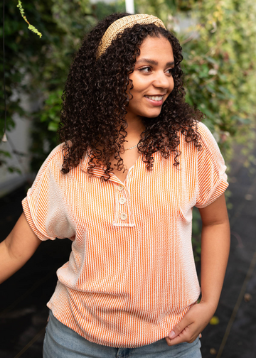 Cora Sunkist Ribbed Top