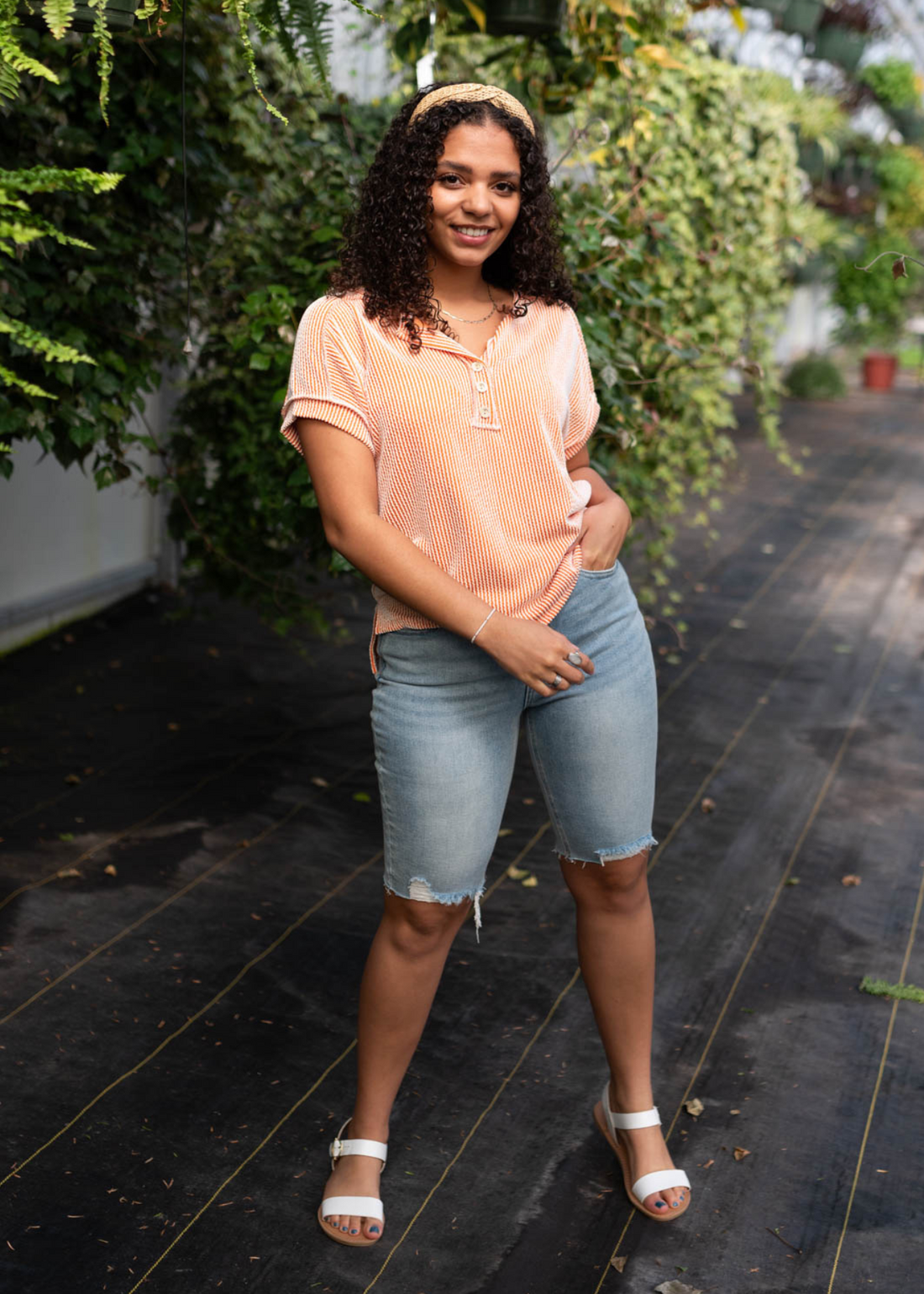 Cora Sunkist Ribbed Top