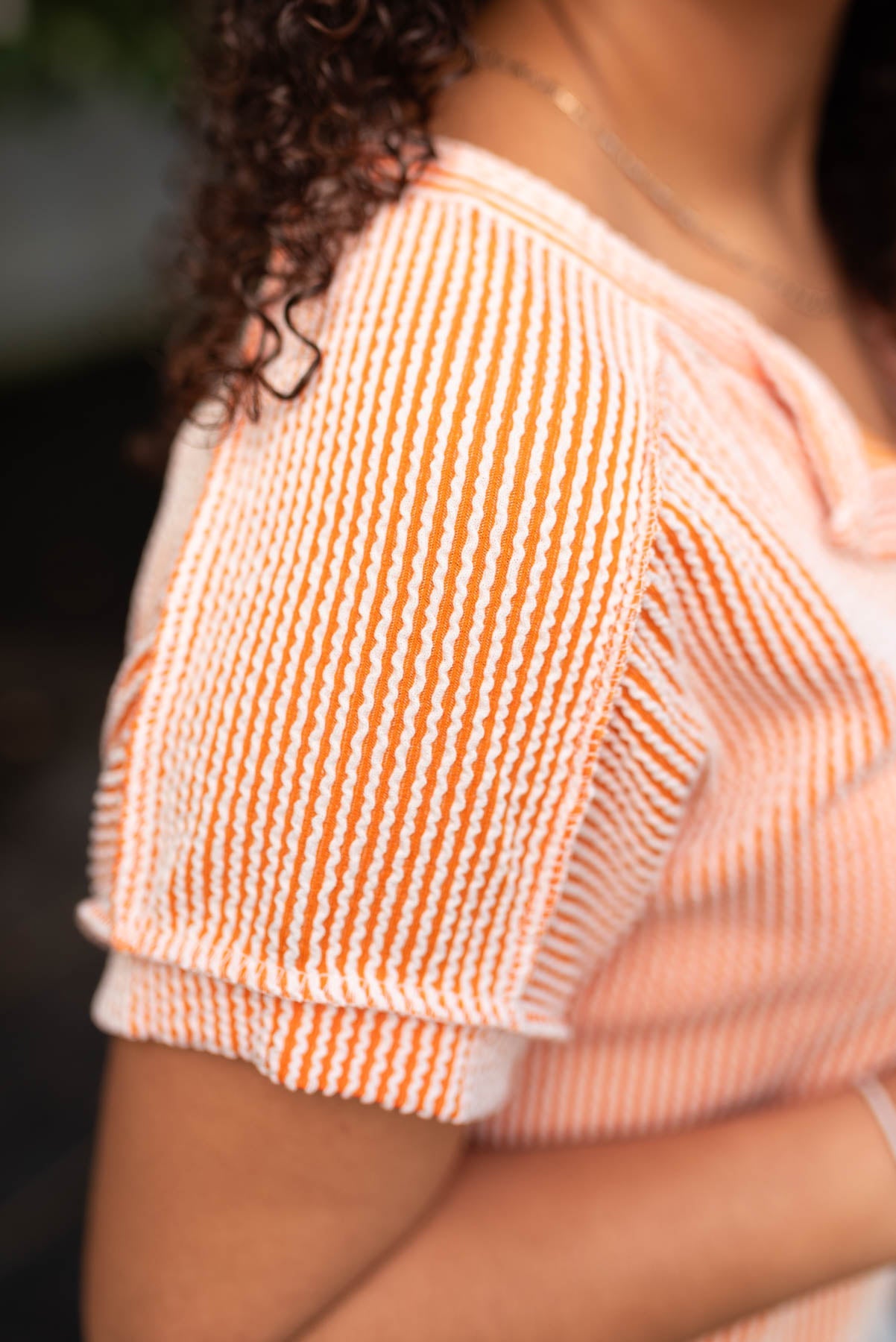 Cora Sunkist Ribbed Top