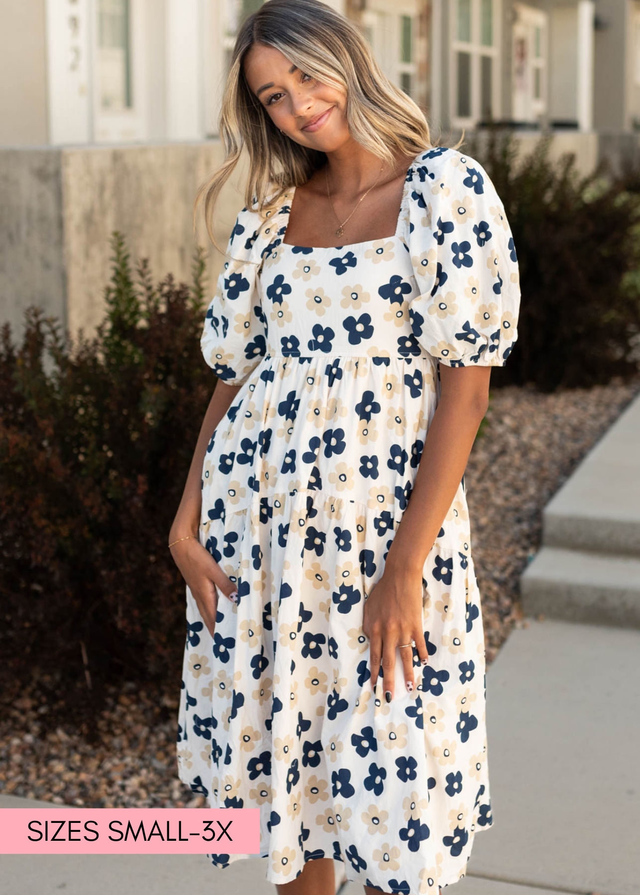 Courtney Cream Floral Dress