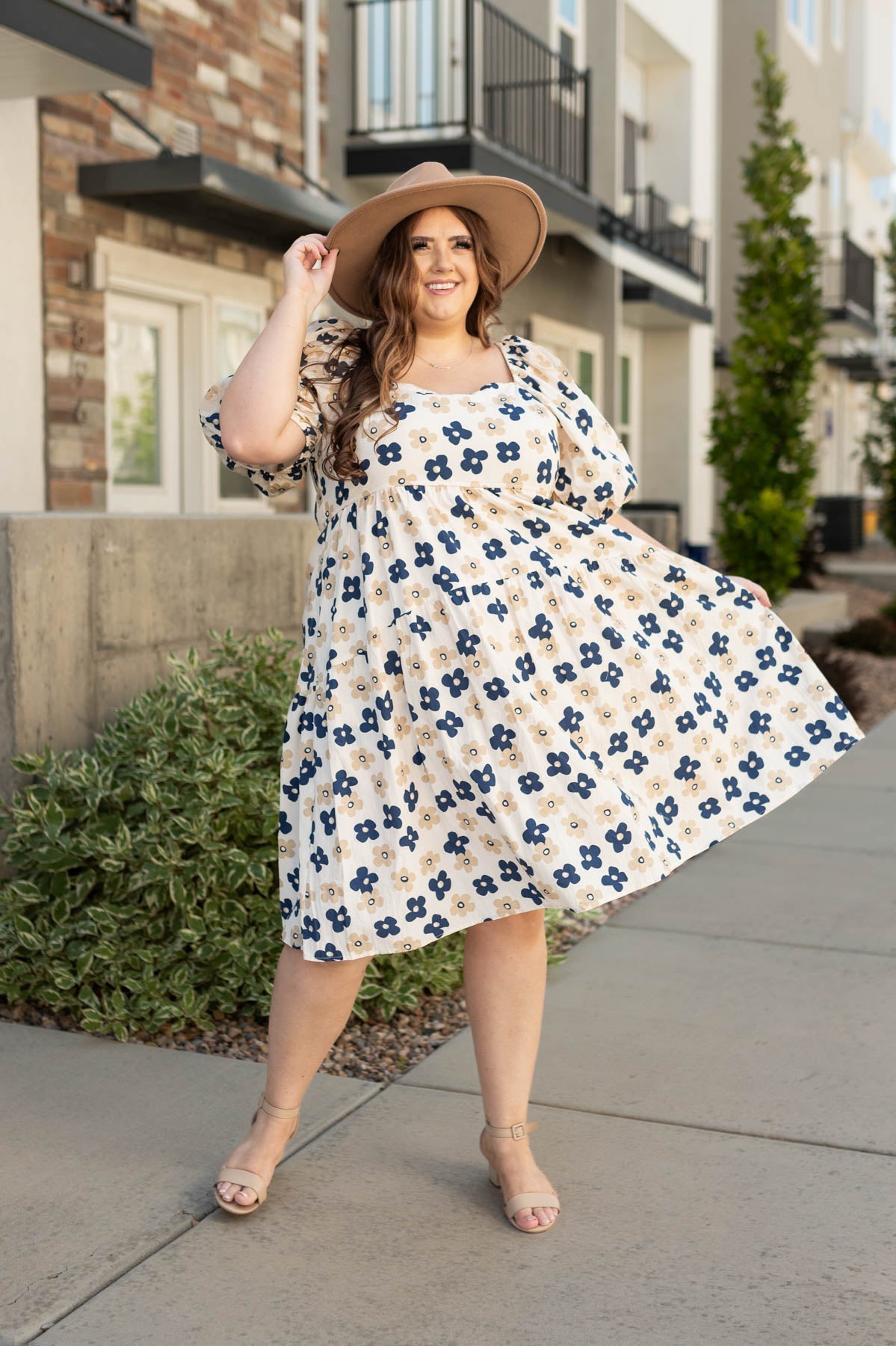 Courtney Cream Floral Dress