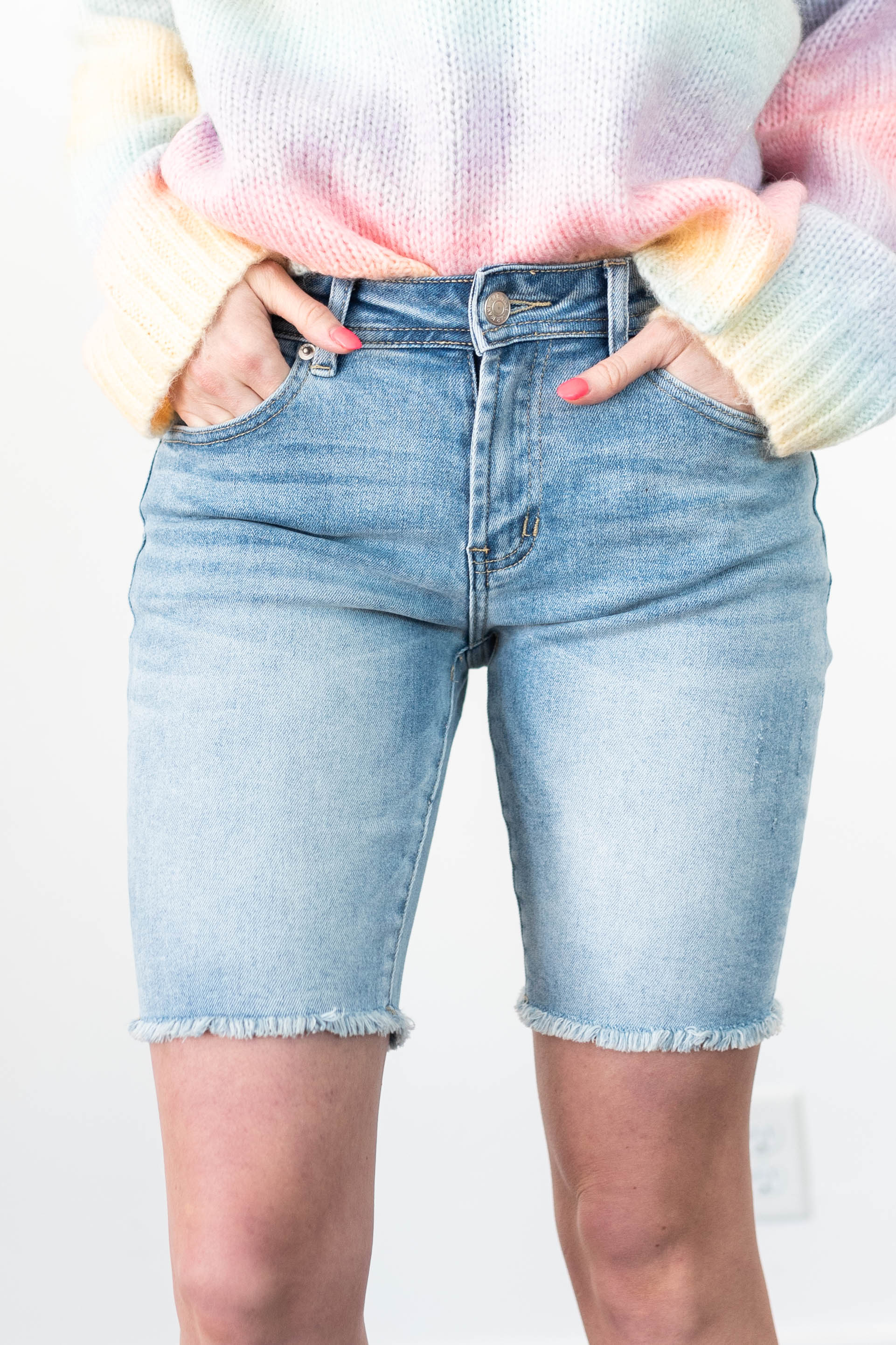 Adley Medium Wash Shorts