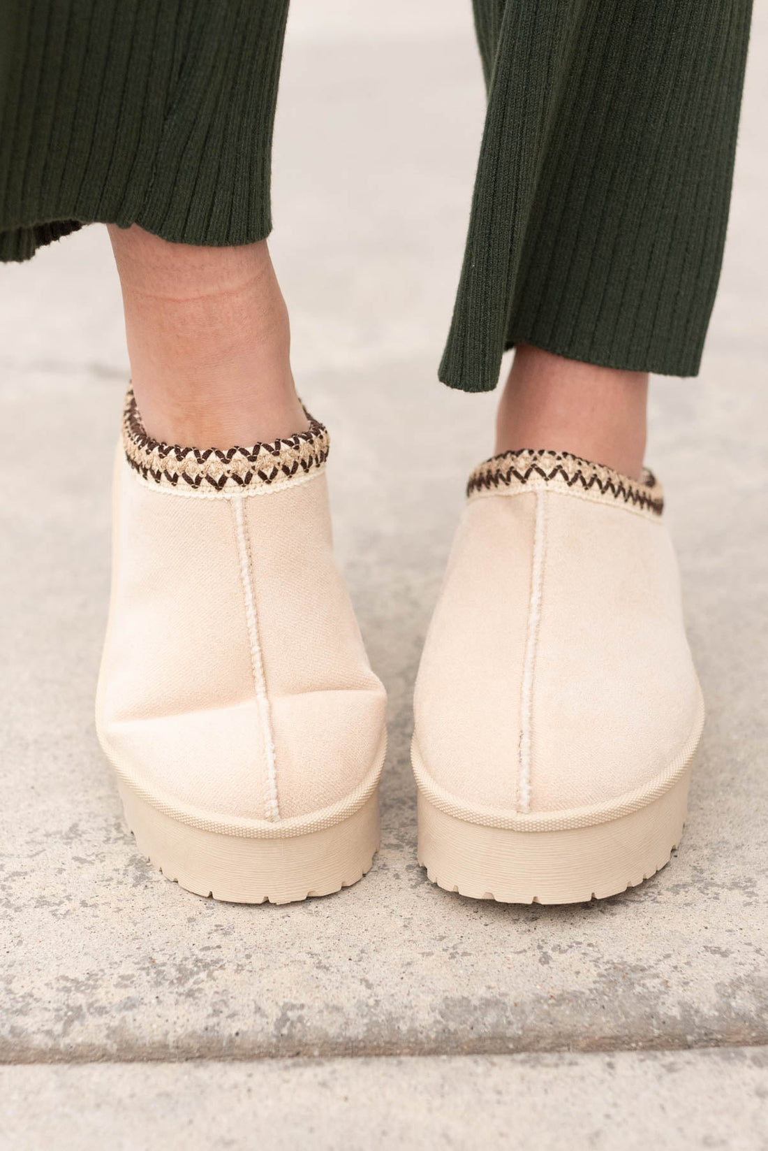 Brixley Beige Suede Clog