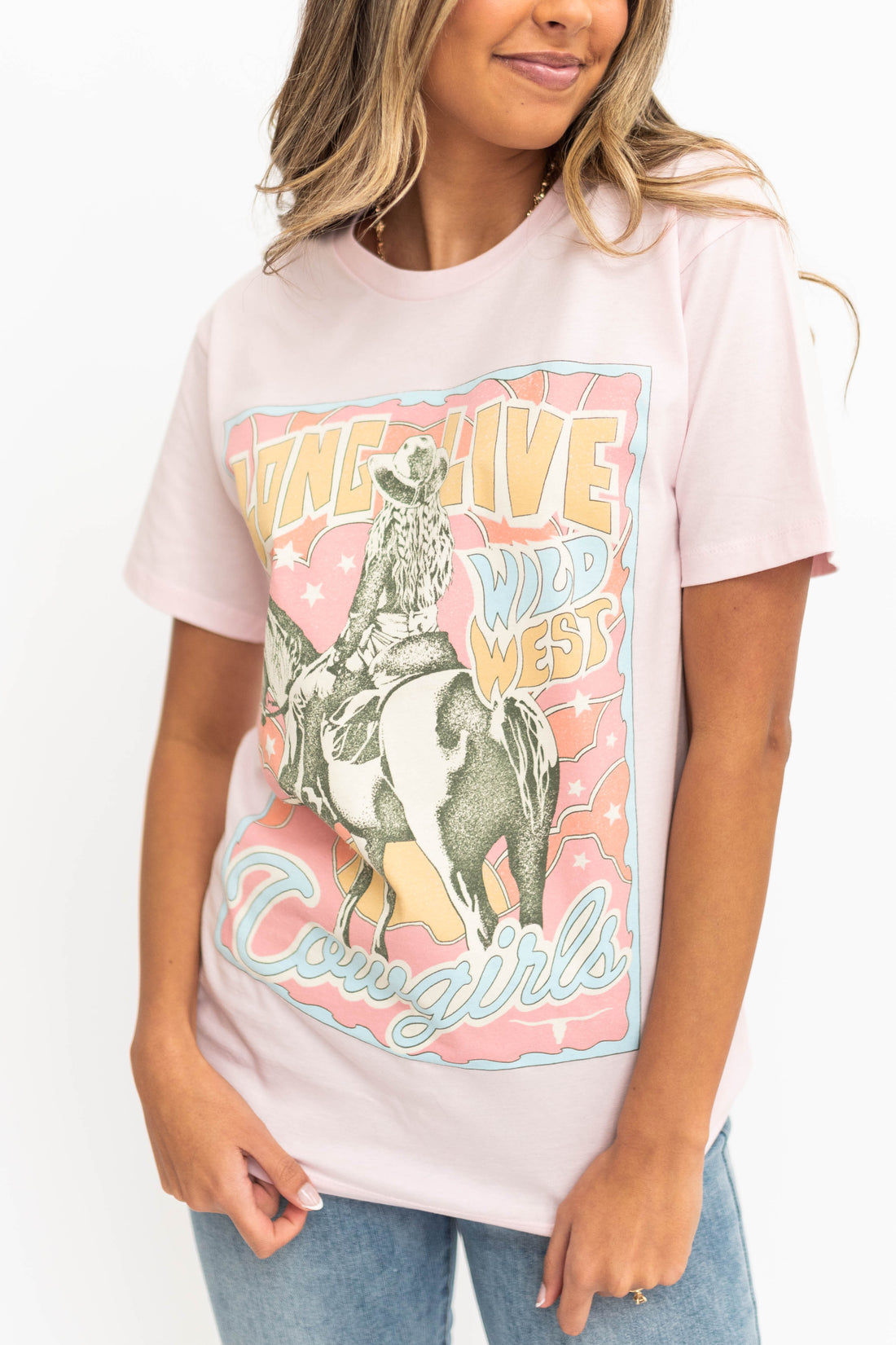 Wild West Light Pink Tee