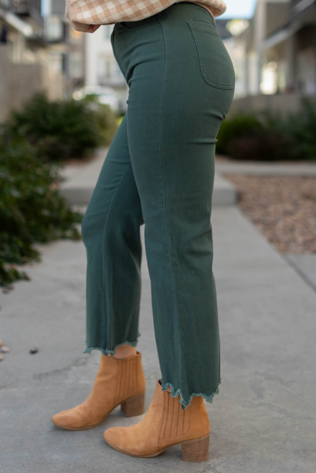 Daisie Hunter Green Wide Leg Pants