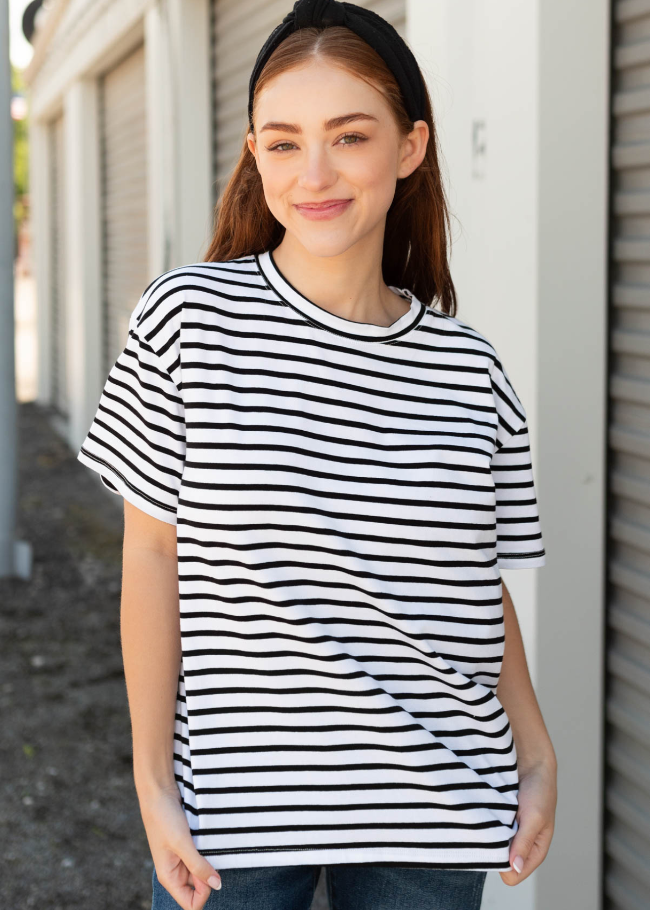 Daisy Black Stripe Top