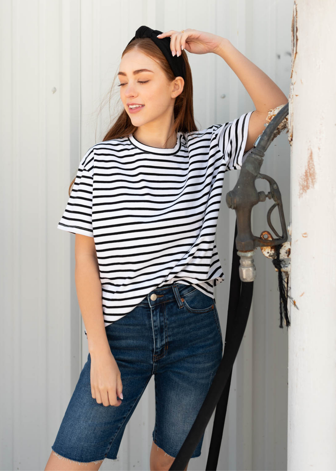Daisy Black Stripe Top