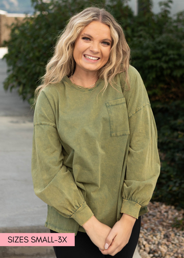 Dara Olive Pullover